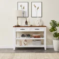 thumbnail image 1 of Aukfa Narrow Console Table with Storage Drawer, Entryway Table, Sofa Table for Living Room, White, 1 of 8