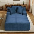 thumbnail image 1 of Aukfa 78.7" Extra Long Chaise Lounge Sofa, Oversized Upholstered Couch with 3 Pillows for Indoor Living Room/Bedroom,Blue, 1 of 8