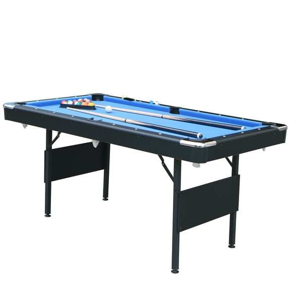 Aukfa Pool Table, Folding Billiard Game Table, Blue
