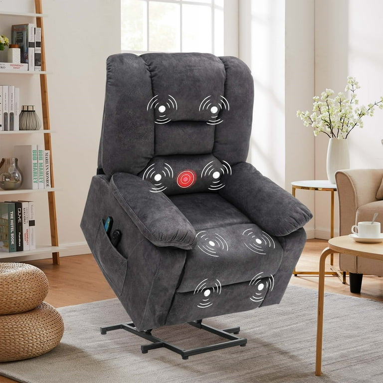 Powerlift recliner with heat and massage deals
