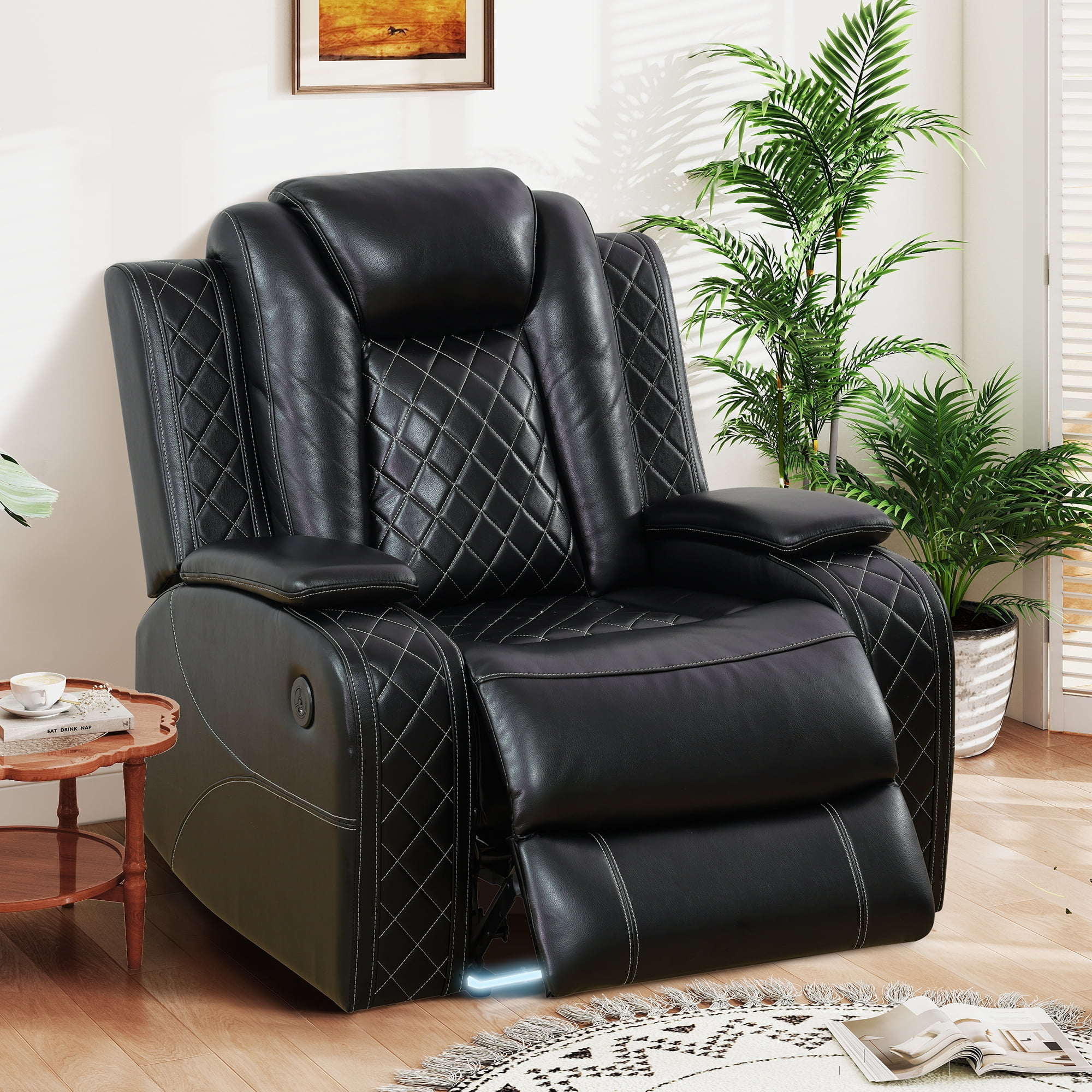 Aukfa Power Recliner Sofa Chair W/ Storage and USB for Living Room