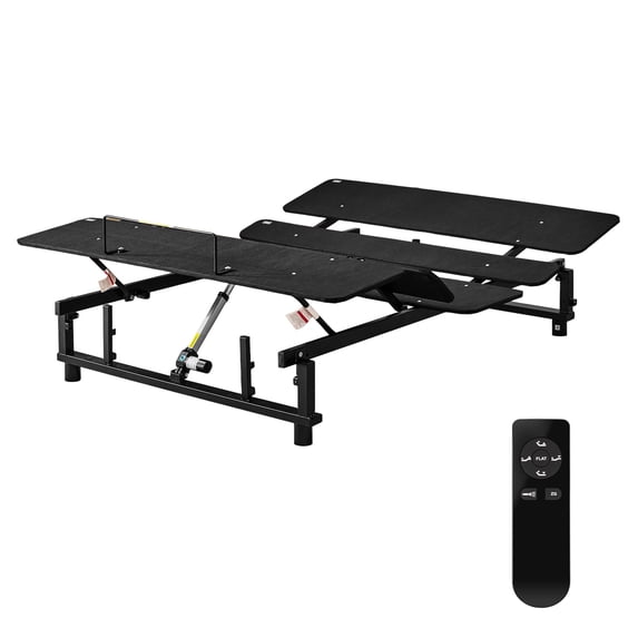 Aukfa Queen Adjustable Bed Frame, Electric Bed Base with Head & Foot Incline, Wireless Remote with Memory, Zero Clearance, Zero Gravity, Black