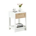 thumbnail image 1 of Aukfa Rattan Nightstand with Drawers for Bedroom - White, 1 of 10
