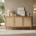 thumbnail image 1 of Aukfa Rattan Sideboard Buffet Cabinet,Accent Cabinet with Doors & Shelves for Kitchen, Living Room,Natural, 1 of 6