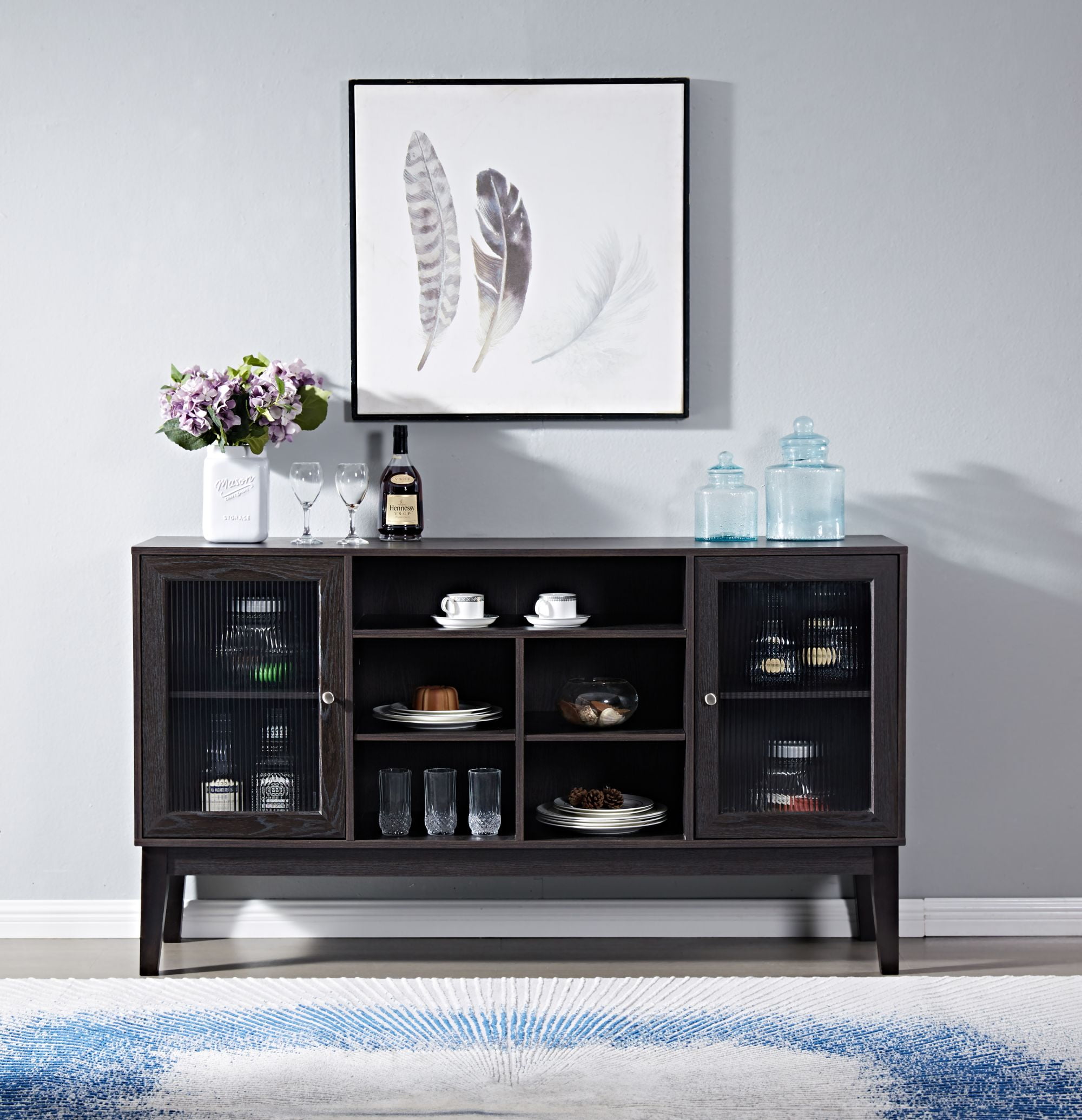 Aukfa Storage Cabinets Modern Kitchen Cabinets for Living Room