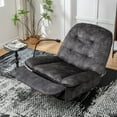 thumbnail image 1 of Aukfa Swivel Gliding Recliner Chair, Rocking Chair Lazy Chair W/ Mobile Phone Holder,Velvet,Black, 1 of 7