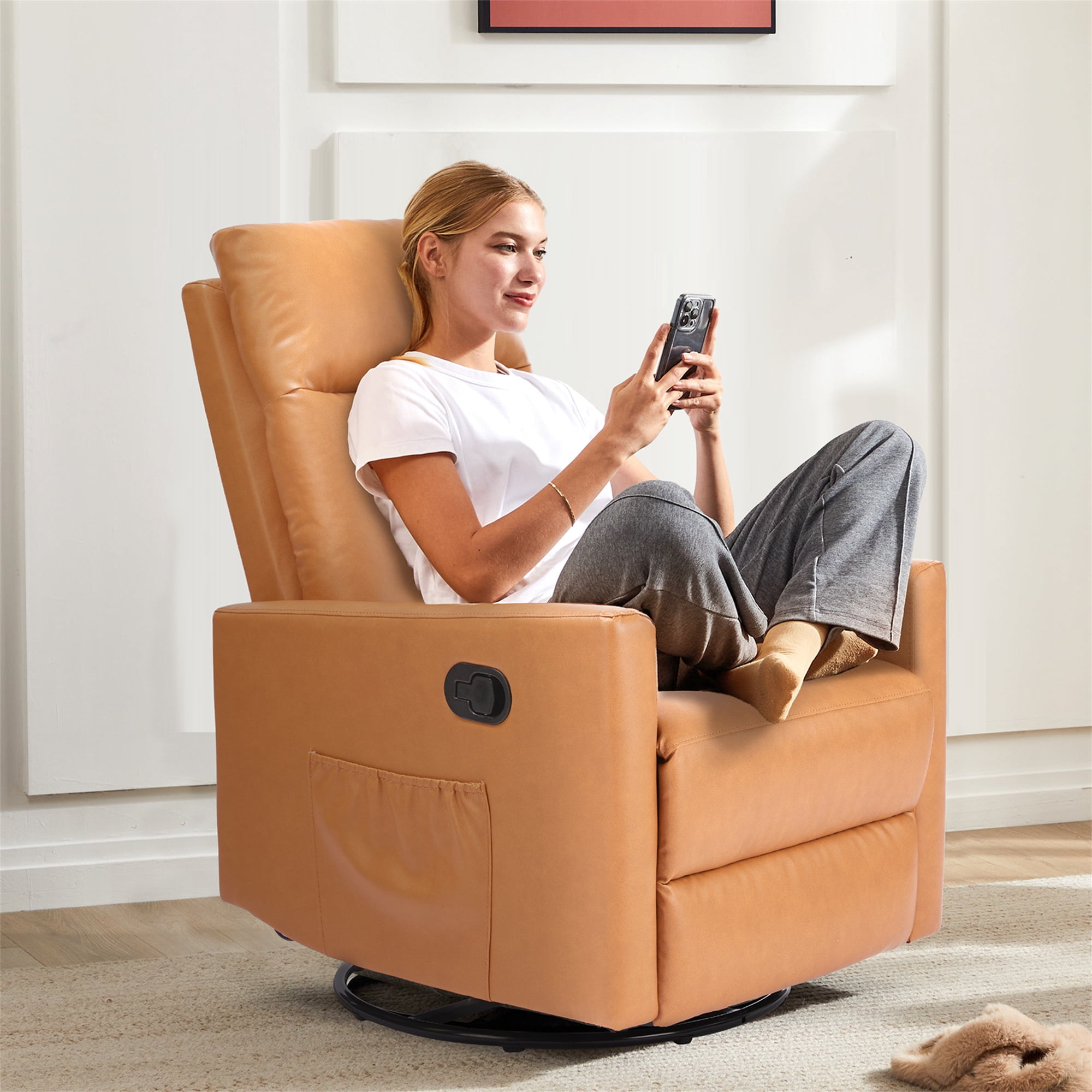 Recliner Chair COLAMY 270 Power Swivel Glider With Removable