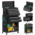 thumbnail image 1 of Aukfa Tool Box, 2 in 1 Steel Rolling Tool Chest & Cabinet On Wheels for Garage, 6-drawer, Black, 1 of 9