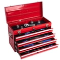 thumbnail image 1 of Aukfa Tool Box, 21 in Steel 4-Drawer Toolbox with Automatic Lock System for Garage, Red, 1 of 9