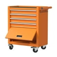 thumbnail image 1 of Aukfa Tool Box, 24.5 in Steel Rolling Tool Chest&Cabinet On Wheels for Garage, 4-Drawer, Orange, 1 of 9