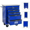 thumbnail image 1 of Aukfa Tool Box 5-Drawer Rolling Tool Chest Combination Workbench for Workshop Garage, Blue, 1 of 9