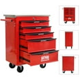 thumbnail image 1 of Aukfa Tool Box 5-Drawer Rolling Tool Chest Combination Workbench for Workshop Garage, Re'd, 1 of 8