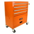 thumbnail image 1 of Aukfa Tool Chest, 24.5 in Steel Rolling Tool Box & Cabinet On Wheels for Garage, 4-Drawer, Orange, 1 of 12