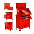 thumbnail image 1 of Aukfa Tool Chest, 2in1 Steel Rolling Tool Box & Cabinet On Wheels for Garage, 8-Drawer, Red, 1 of 23