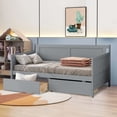 thumbnail image 1 of Aukfa Twin Daybed with Storage Drawers, Wooden Platform Bed - Gray, 1 of 8
