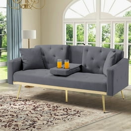 Serta Easton Casual Convertible Futon in Microfiber Dark Grey 337281806 Walmart