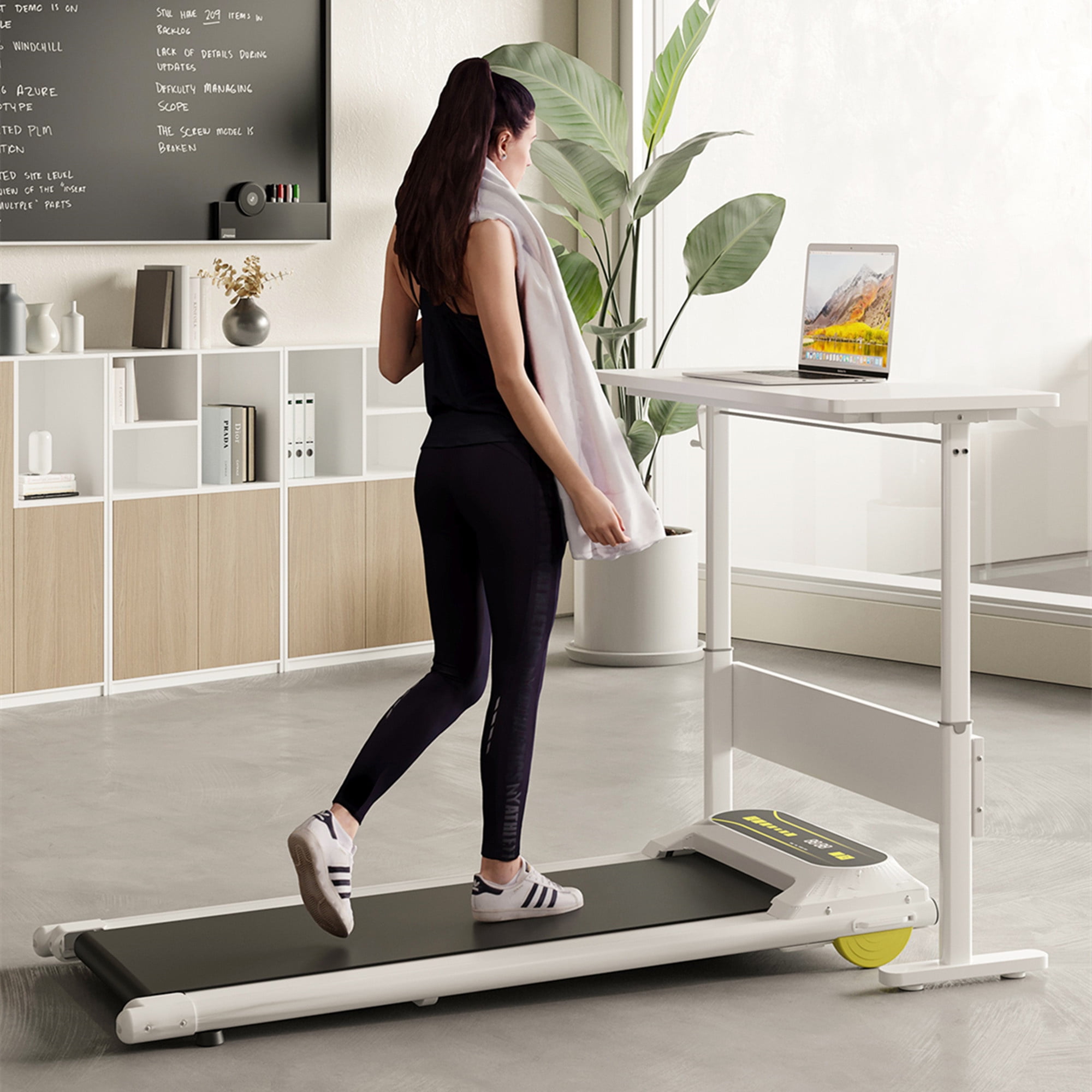 Aukfa Walking Pad Treadmill with Incline Under Desk Treadmill for Home