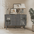 thumbnail image 1 of Aukfa Wood Accent Cabinet, Sideboard Storage CabinetW/ 2 Door for Hallway Entrance Home Decor,Gray, 1 of 7