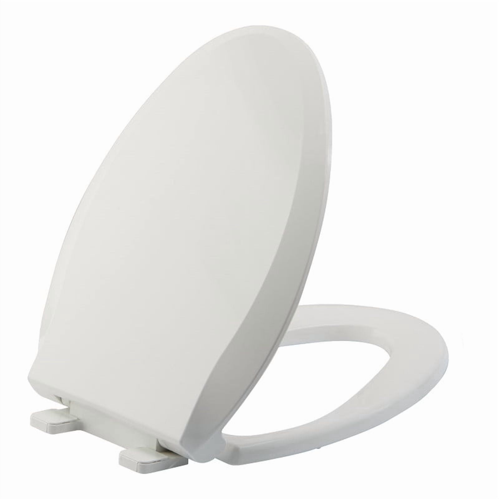 Auktopt Elongated Toilet Seat, Slow Close, Durable PP, Easy Clean Hinge, Universal Fit, White