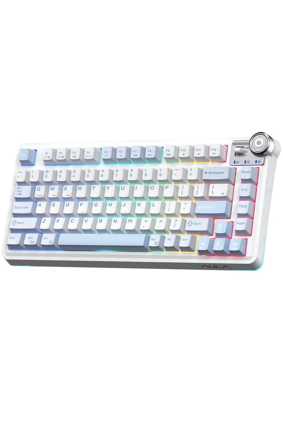 F75 75% Wireless Mechanical Keyboard, Hot-Swappable, Tri-Mode, Seiya Linear Switch, RGB, Blue