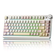 AULA F75 75% Wireless Mechanical Keyboard, Hot-Swappable, Tri-Mode, Blossom Linear Switch, RGB, Cream