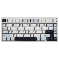 Aula F75 75% Wireless Mechanical Gaming Keyboard, Hot Swappable, RGB Backlit, Bluetooth/2.4GHz/USB-C, Knob Control, Light Blue