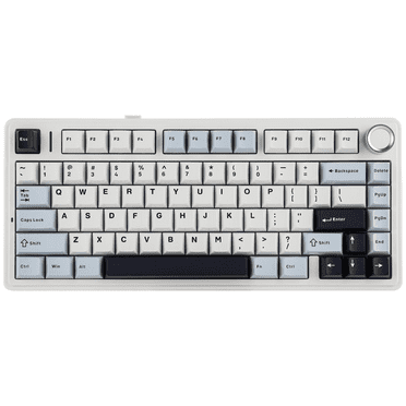 Aula F75 75% Wireless Mechanical Gaming Keyboard, Hot Swappable, RGB Backlit, Bluetooth/2.4GHz/USB-C, Knob Control, Light Blue
