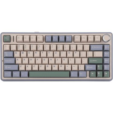 Aula F75 75% Wireless Mechanical Gaming Keyboard, Hot Swappable, RGB Backlit, Bluetooth/2.4GHz/USB-C, Knob Control, Green