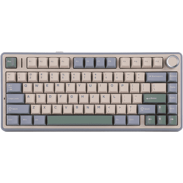 Aula F75 75% Wireless Mechanical Gaming Keyboard, Hot Swappable, RGB Backlit, Bluetooth/2.4GHz/USB-C, Knob Control, Green