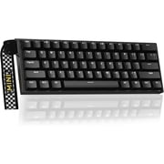 Aula MINI60 HE Gaming Keyboard 60%,Hall Effect Rapid Trigger Keyboard,8000Hz Polling,Tri-Mode(BT5.0/2.4GHz/USB-C),Hot Swappable Compact Mechanical Keyboard for Gamer(Black)