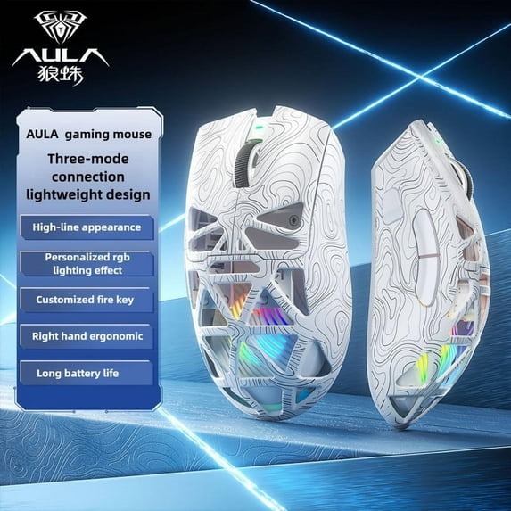 Aula SC620 Gaming Mouse Wireless 3-mode Bluetooth Light Weight Mice RGB PAW3311 E-Sport Office Mouse Custom PC Accessories