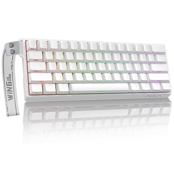 Aula WIN60 HE 60% Mechanical Keyboard Wired, Hall Effect Gaming Keyboard Magnetic Switch Hot Swappable, Adjustable Actuation Rapid Trigger Mode 8000Hz Polling Rate, RGB Keyboard 60 Percent Design