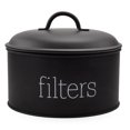 thumbnail image 1 of AuldHome Design Basket Coffee Filter Holder (Black), Enamel Filter Storage Container in Modern Farmhouse Enamelware Design, 1 of 2