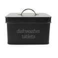 thumbnail image 1 of AuldHome Design Black Dishwasher Pod Holder, Tablet Container; Enamelware Kitchen Storage Tin w/ Lid, 1 of 7