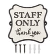 thumbnail image 1 of AuldHome Design Cast Iron Staff Only Sign, Business Door Sign for Employees Only Area, 1 of 10