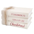 thumbnail image 1 of AuldHome Design Christmas Faux Book Stack; Decorative Holiday Book Set w/ Burlap Ribbon Wrap, 1 of 8
