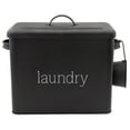 thumbnail image 1 of AuldHome Design Enamelware Laundry Powder Container (Black), Enamelware Detergent Bin w/ Scoop, 1 of 9