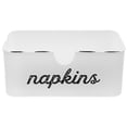thumbnail image 1 of AuldHome Design Farmhouse Dinner Napkin Holder (White), Distressed Enamelware Rustic Napkin Storage Box, 1 of 9