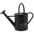 thumbnail image 1 of AuldHome Design Farmhouse Enamel Watering Can (Black); Rustic Metal Watering Pitcher for Home Decor and Gardening, 1 of 8