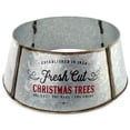thumbnail image 1 of AuldHome Design Galvanized Metal Christmas Tree Collar (23-Inch Diameter Base); Small Size for Short Trees and Pencil Trees, 1 of 9