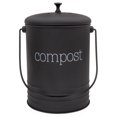 thumbnail image 1 of AuldHome Design Kitchen Compost Bin For Countertop | 1.3 Gallon Composting Bucket with Lid | Includes 3 Charcoal Filters | (Black Enamel), 1 of 9