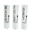 thumbnail image 1 of AuldHome Design Laundry Room Wall Art (Set of 3); Rustic Wood Clothespin Shaped Laundry Decor, 1 of 7