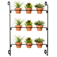 thumbnail image 1 of AuldHome Design Mini Clay Pot Hanging Rack (2-Inch w/ Pots); 3x3 Grid Pot Hanger for Plants and Decorative Use, 1 of 8