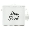 thumbnail image 1 of AuldHome Design Rustic Dog Food Canister; White Farmhouse Style Storage Bin for Small Dogs, 1 of 9