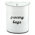 thumbnail image 1 of AuldHome Design Rustic Grocery Bag Holder; Wall-Mounted Vintage Enamelware Farmhouse Style Plastic Bag Dispenser for Kitchen or Laundry Room, 1 of 10