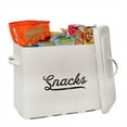 thumbnail image 1 of AuldHome Design Rustic Snack Bin, White Enamelware Snack Container Perfect for Single Serving Snacks, 1 of 10