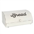 thumbnail image 1 of AuldHome Design Rustic White Bread Box; Farmhouse Vintage Enamelware Countertop Bread Bin, 1 of 10
