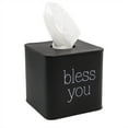 thumbnail image 1 of AuldHome Design Square Tissue Box Cover (Black); Modern Farmhouse Enamelware Tissue Holder, 1 of 10