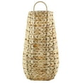 thumbnail image 1 of AuldHome Design Water Hyacinth Pocket Basket (Natural); Wall Hanging Woven Rustic Farmhouse Long Basket; 17 x 9 x 5 Inches, 1 of 10