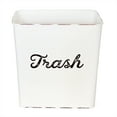 thumbnail image 1 of AuldHome Design White Enamel Trash Can, Rustic Farmhouse Wastebasket for Bathroom, Bedroom, or Office, 1 of 10